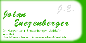 jolan enczenberger business card